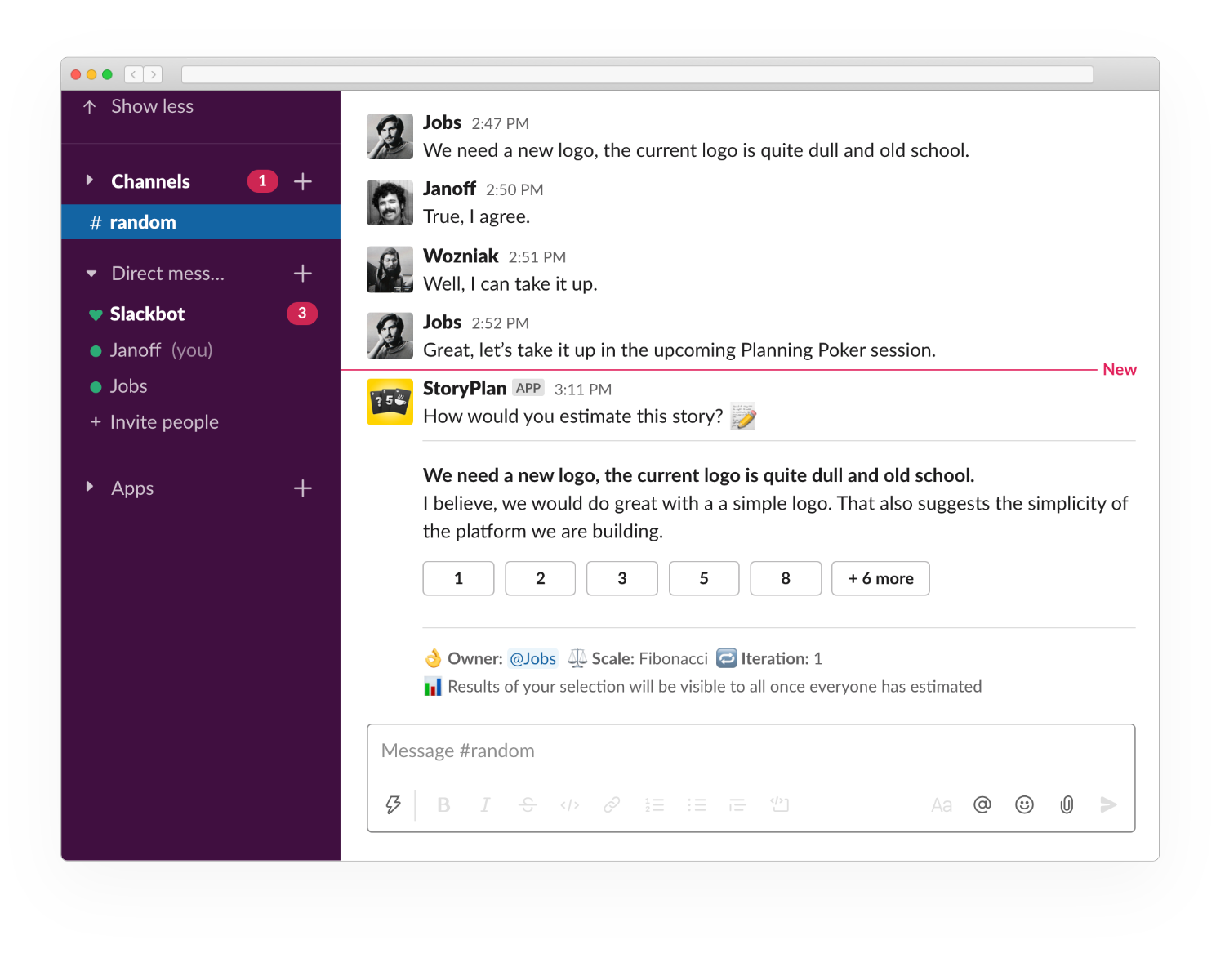 Planning Poker New Story