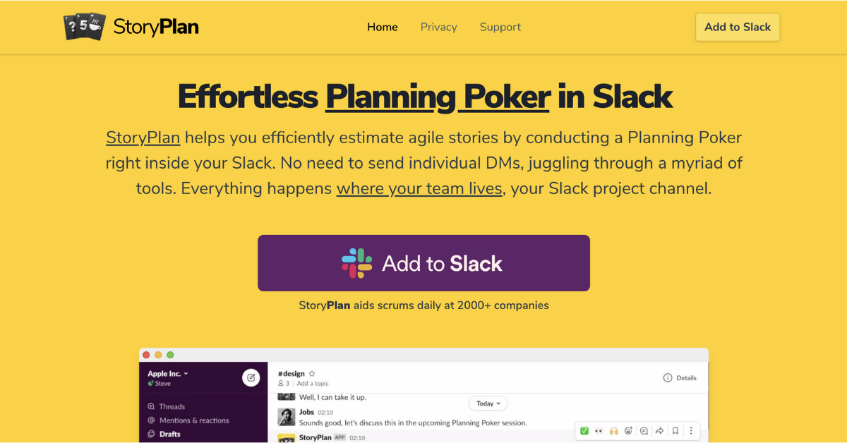 StoryPlan Agile Story Planning Poker for Slack